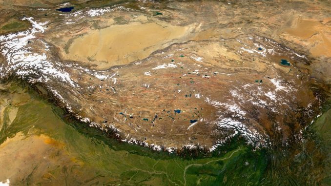 青藏高原卫星图
